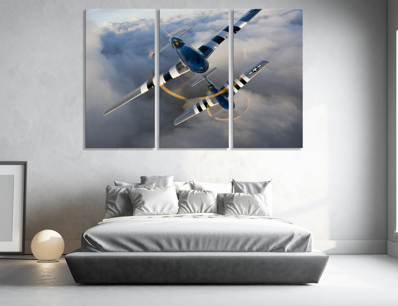 P-51 Mustang Airplane Canvas Print #3016