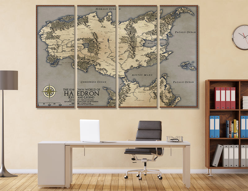 Fantasy Map Canvas Print #5016