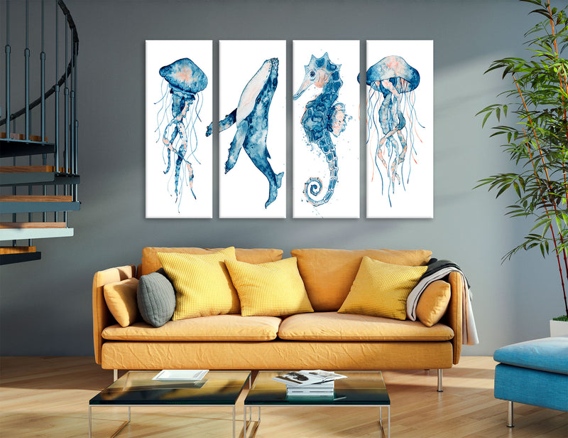 Large Ocean Abstract Canvas Print #8226