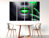 Black Lime Art Canvas Print #2521