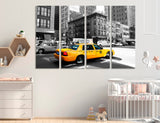 Yellow Taxi New York Canvas Print #9027