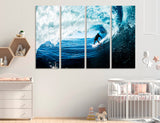 Surfer In The Wave Canvas Print #4126