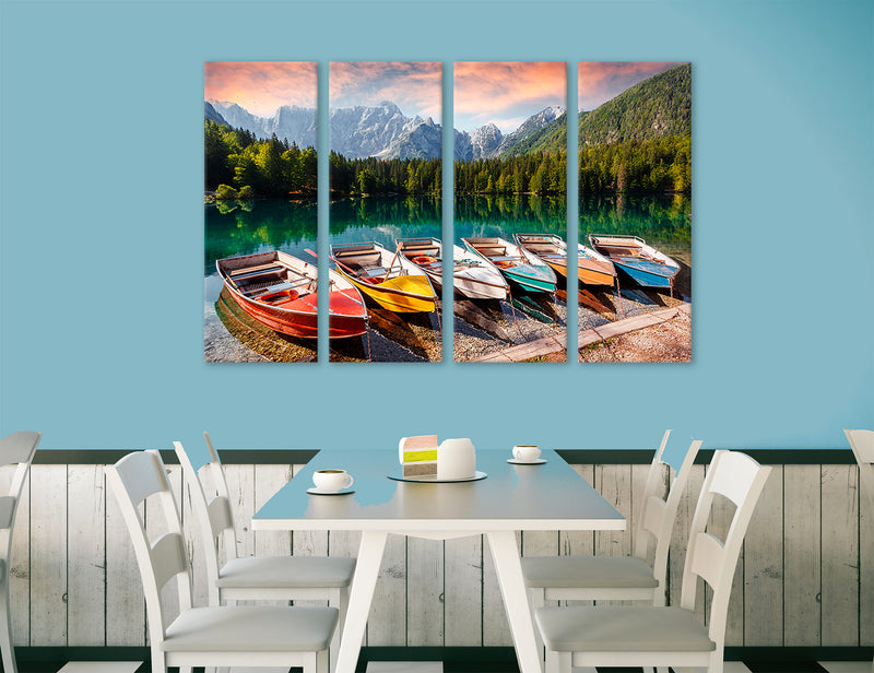 Boat Dock Multi Panel Canvas Print #7601