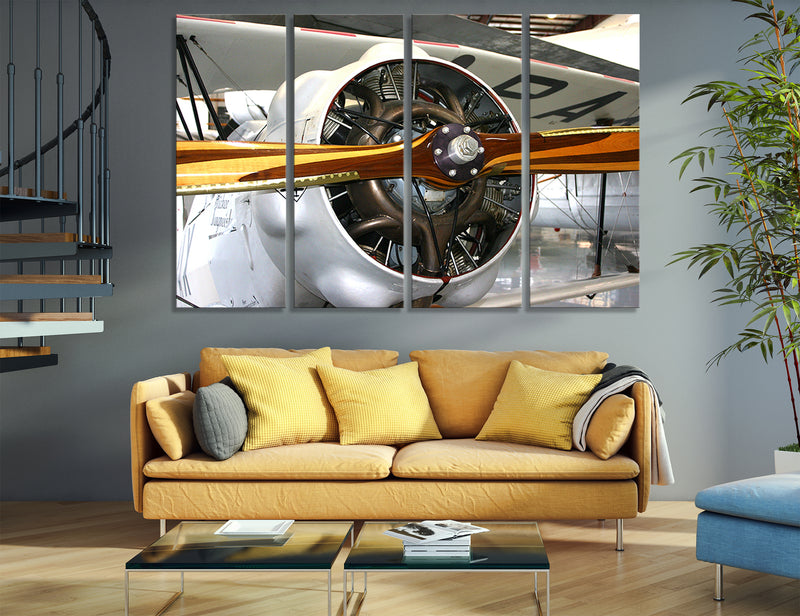 Vintage Golden Propeller Canvas Print #3037