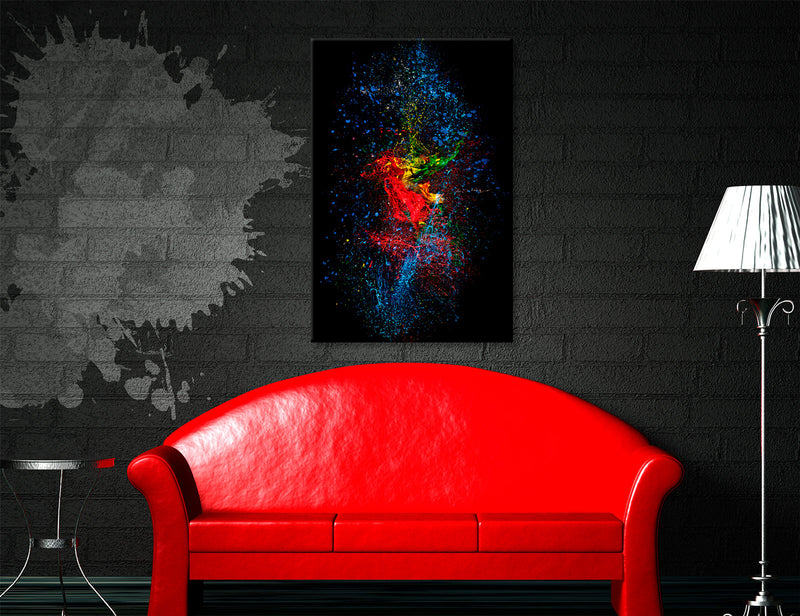 Bright Paint Abstract Canvas Prints #1356