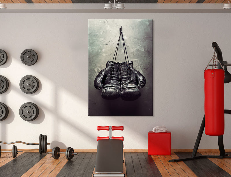 BW Boxing Gloves Canvas Prints #4203