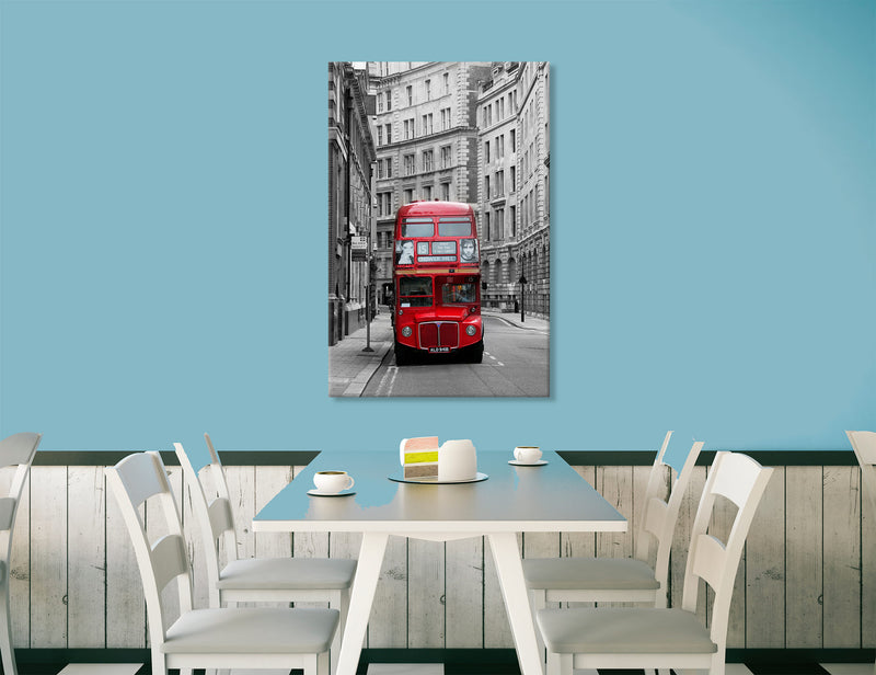 Black and White With Red Canvas Prints #9235