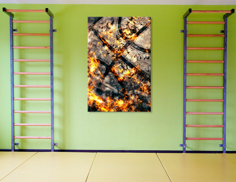 Fire Basketball Canvas Prints #4201