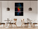 Bright Paint Abstract Canvas Prints #1356