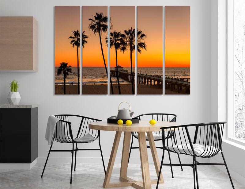 Los Angeles Beach Canvas Print #9208
