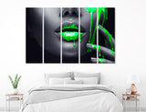 Black Lime Art Canvas Print #2521