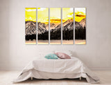 Snow Covered Hills Canvas Print #7562
