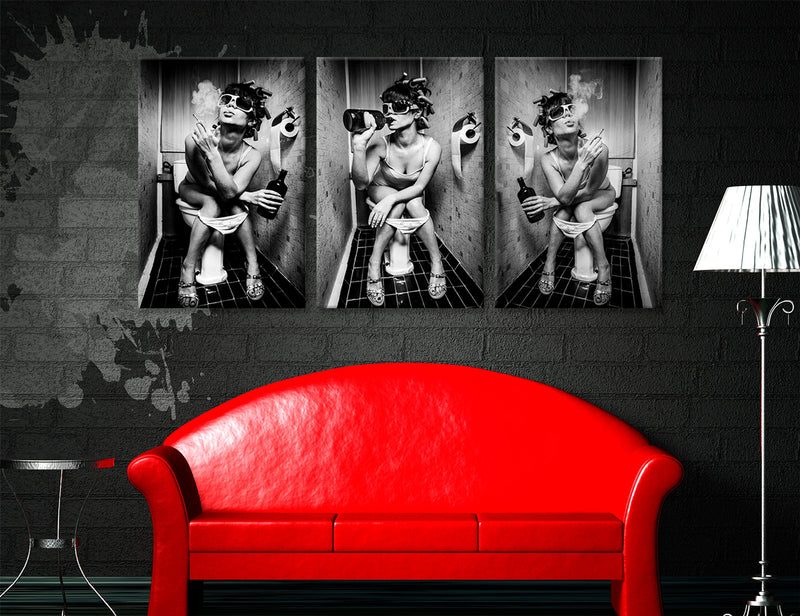 Smoking Girl Canvas Print #6629