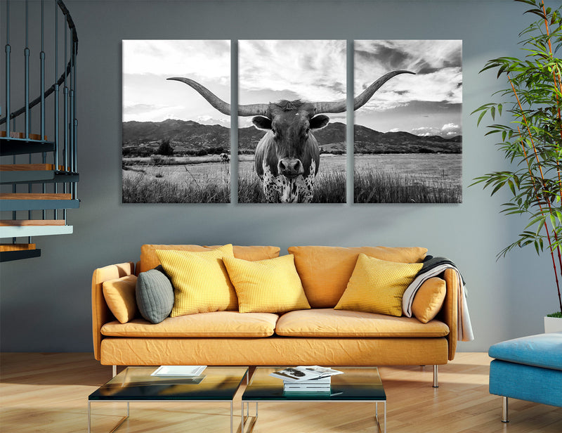 BW Cattle Canvas Print #3188