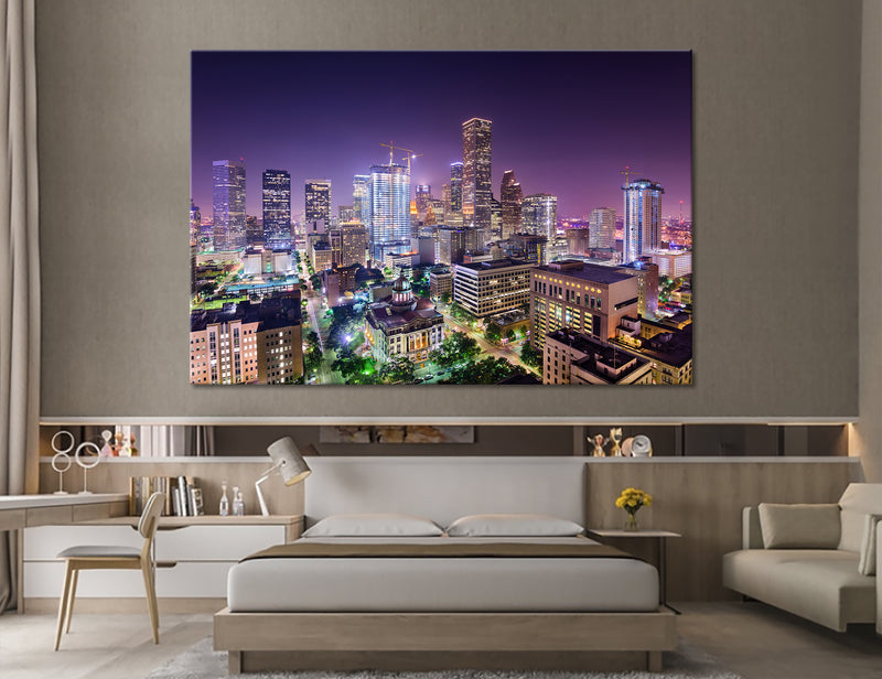 Houston Downtown Canvas Print #9217