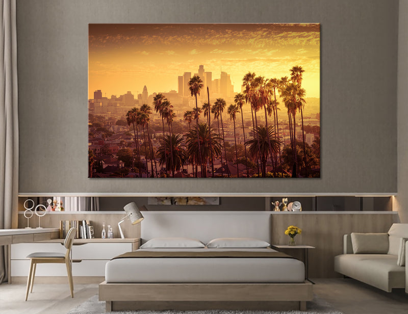 Los Angeles Sunset Canvas Print #9189