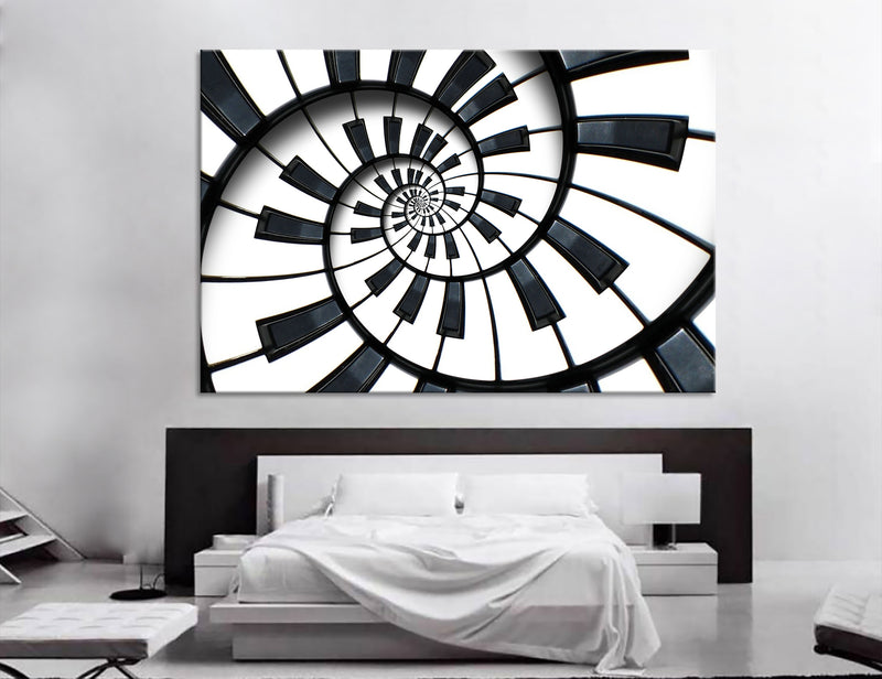 BW Music Art Canvas Print #1282