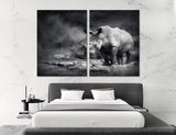 Rhino BW Canvas Print #8188