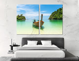 Boat on the Beach Canvas Print #7007
