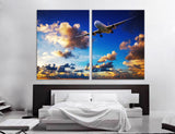 Airplane Sky Canvas Print #3810