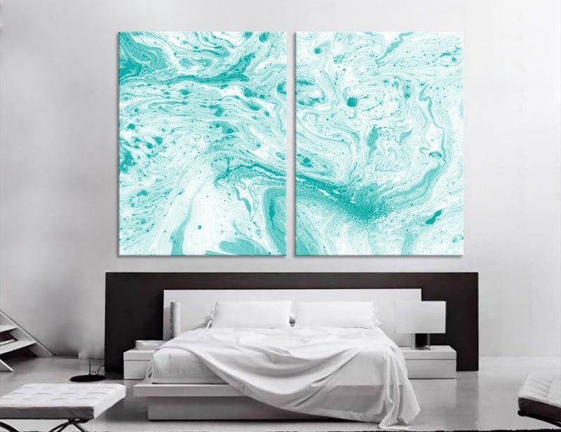 Turquoise Marble Canvas Print #1047