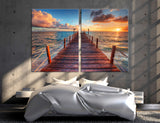 Sunrise on a Sea Pier Canvas Print #7167