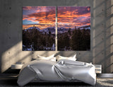 Sunset in the Mountains Canvas Print #7059