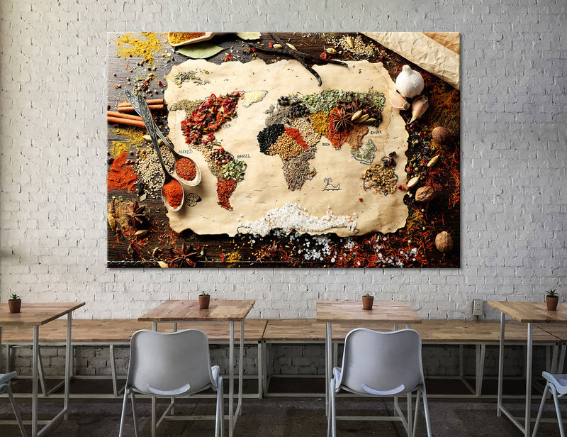 Spice Map Canvas Print #5043