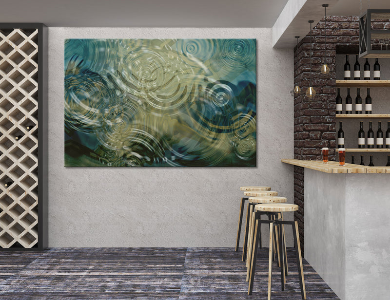 Water Circles Canvas Print #1246