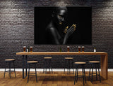 Black Art Canvas Print #2503