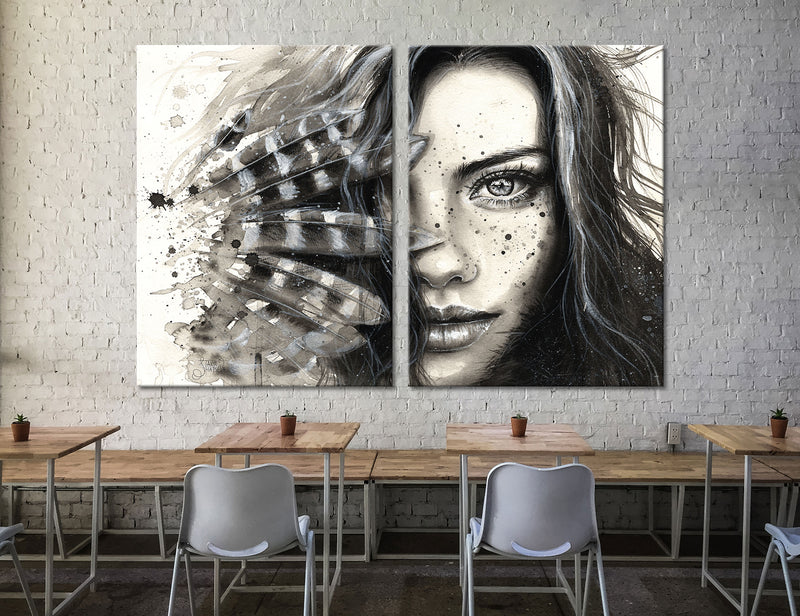 Black White Art Canvas Print #2513