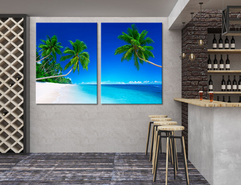 Tropical Beach Canvas Print #7186