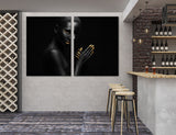 Black Art Canvas Print #2503