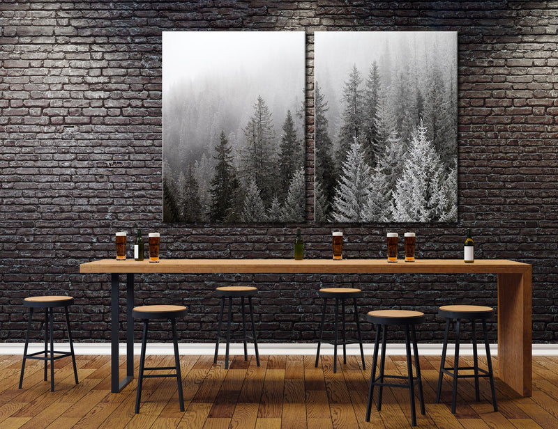 Snowy Forest Canvas Print #7559