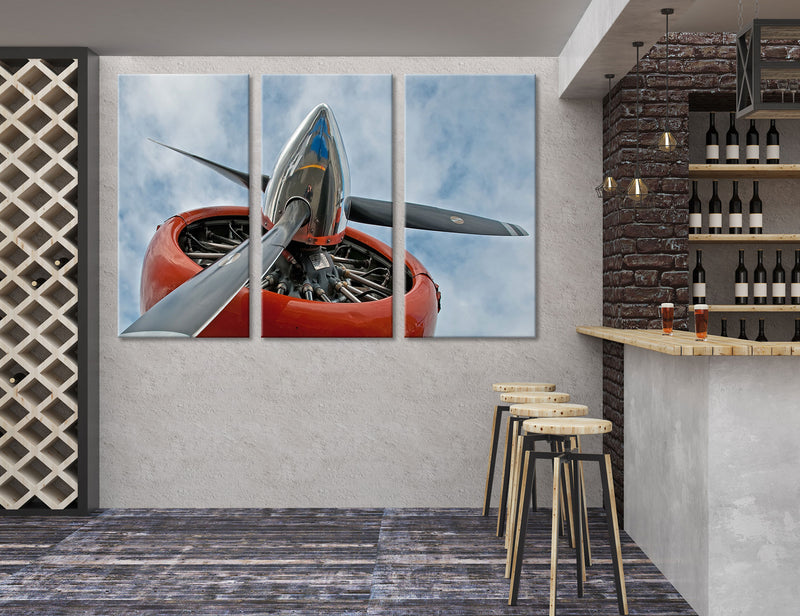 Red Propeller Canvas Print #3811