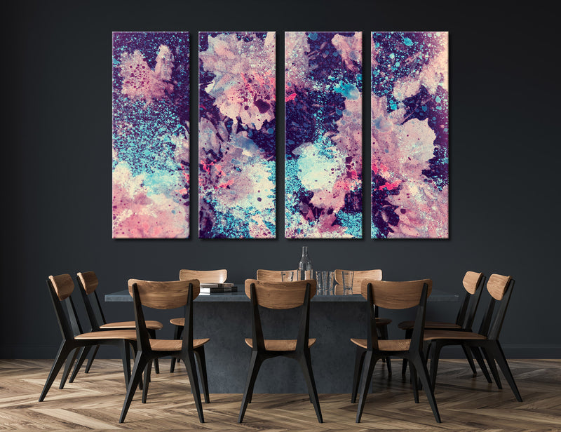 Abstract Watercolor Flower Canvas Print #1082