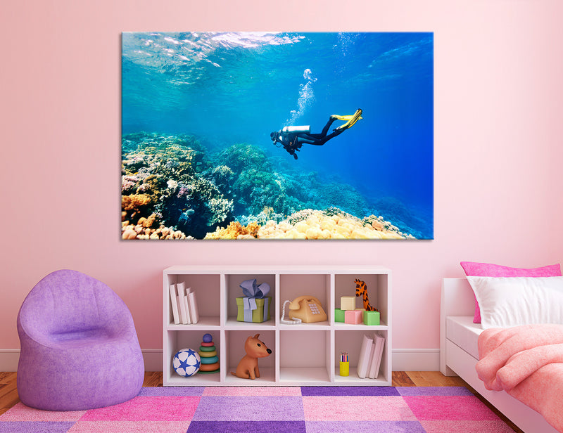 Diving Canvas Print #7254