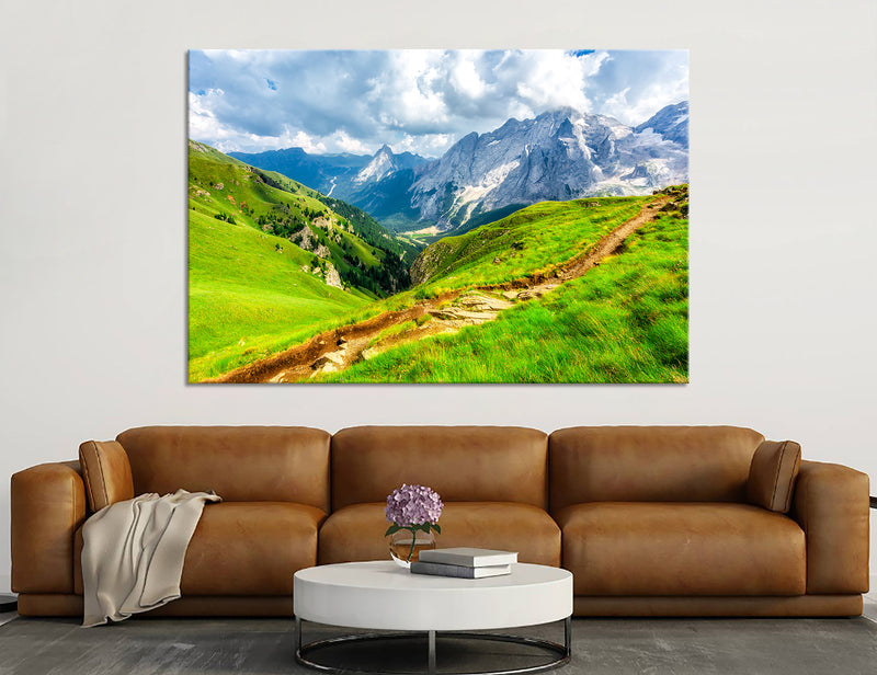 Grass Mountain Canvas Print #7075