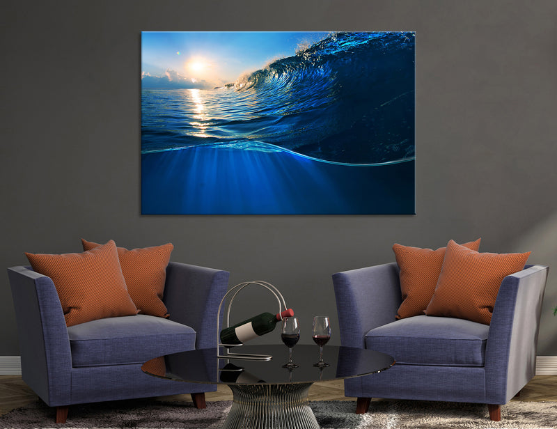 Sun and Waves Canvas Print #7183