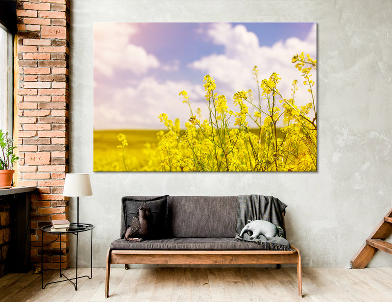 Yellow Flowers Field Canvas Print #7509