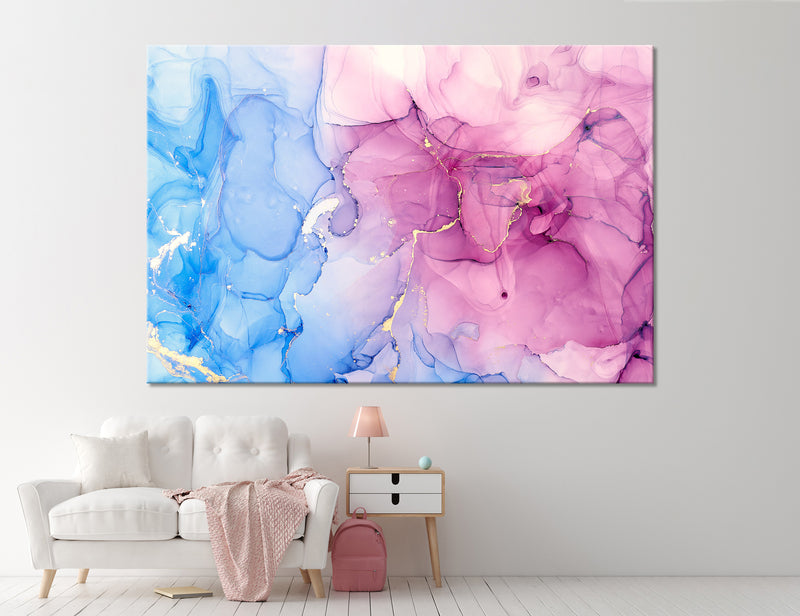 Blue Pink Canvas Print #1048