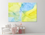 Yellow Blue Abstract Canvas Print #1057