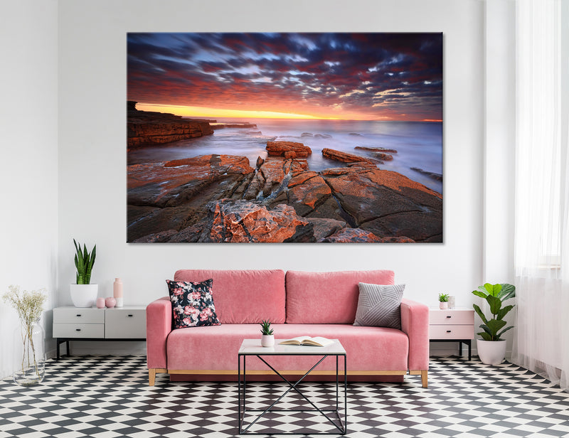 Sunset on the Beach Canvas Print #7157