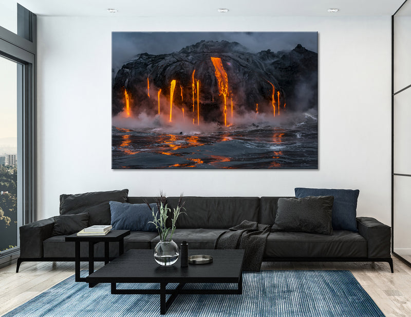 Flowing Lava Canvas Print #7251