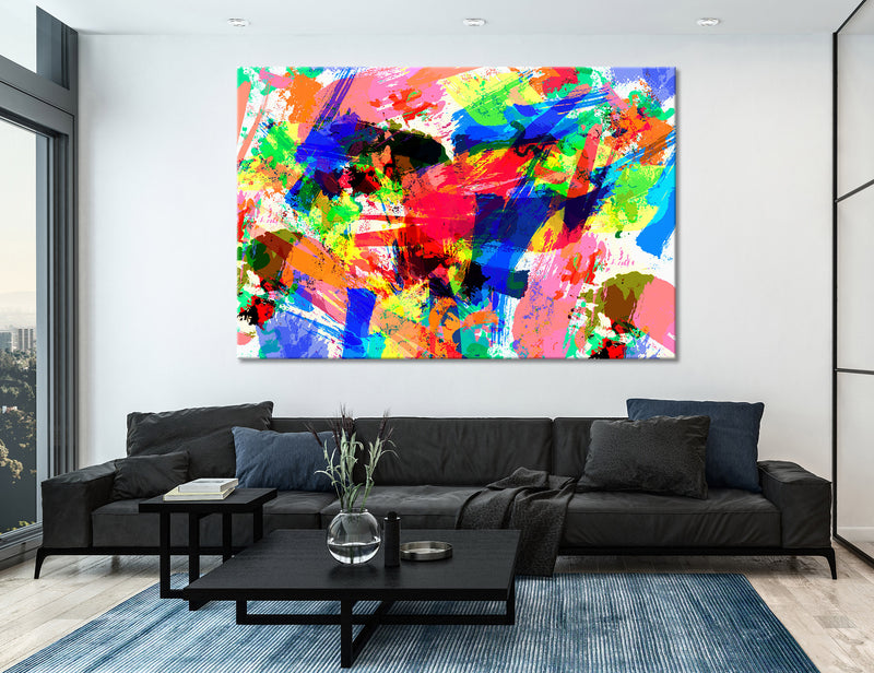 Rainbow Abstract Canvas Print 