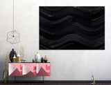 Black Abstract Canvas Print #1116