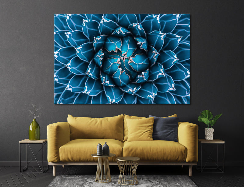 Turquoise Flower Canvas Print #7522