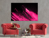 Black Red Abstract Canvas Print #1079