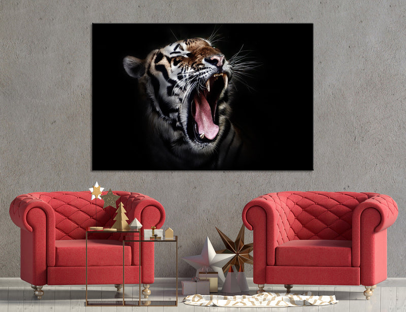 Yawning Tiger Canvas Print #8156
