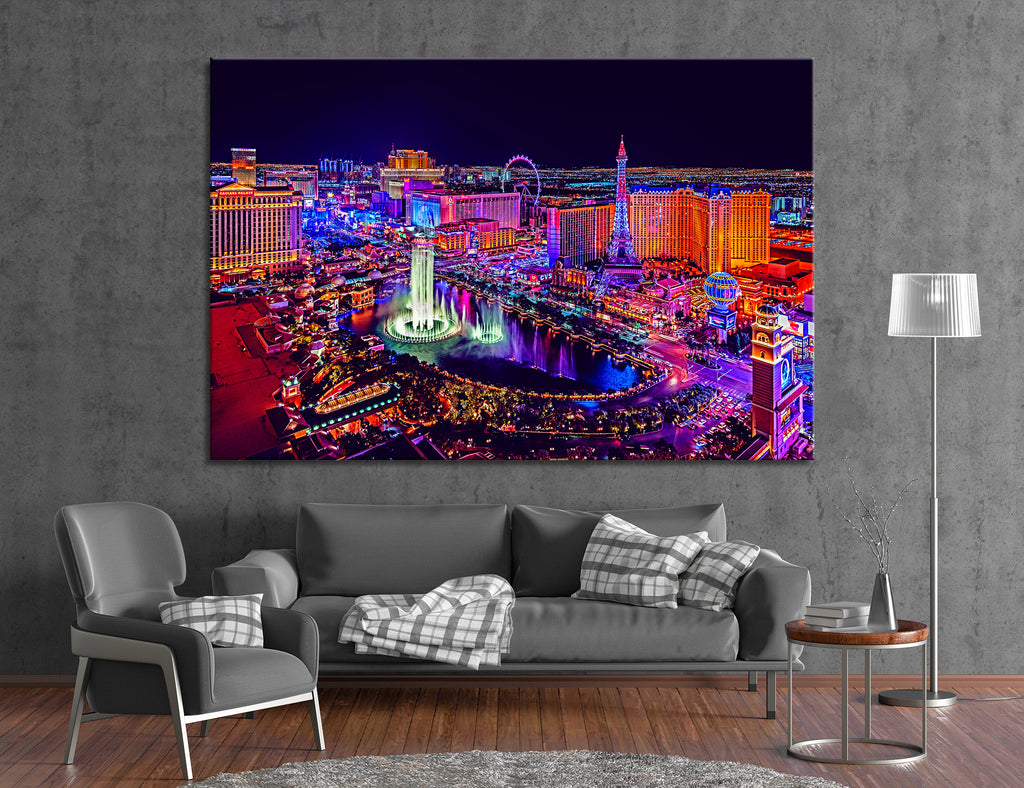 Downtown Las Vegas Canvas Print #9190 – Canvare